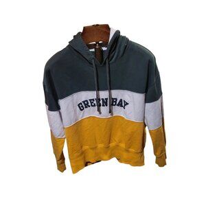 Vintage Champion Green Bay Packers Color Block Hoodie Size XL Runs Small